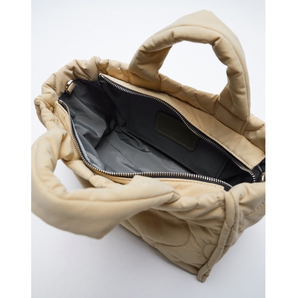 Zara Bags Zara Quilted Shopper Bag Sandy Brown Poshmark